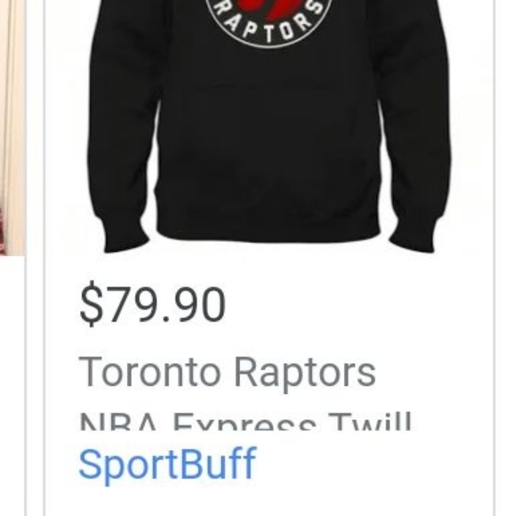 Brand New black Men's size Medium Toronto Raptors pullover hoodie - Picture 3 of 3